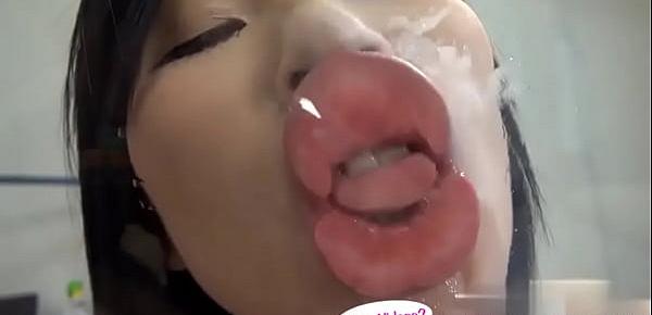  Japanese Asian Tongue Spit Face Nose Licking Sucking Kissing Handjob Fetish - More at fetish-master.net